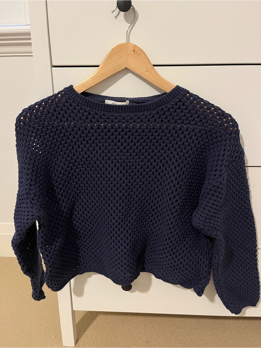 100% cotton cropped sweater